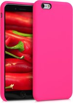 kwmobile telefoonhoesje voor Apple iPhone 6 Plus / 6S Plus - Hoesje met siliconen coating - Smartphone case in neon roze