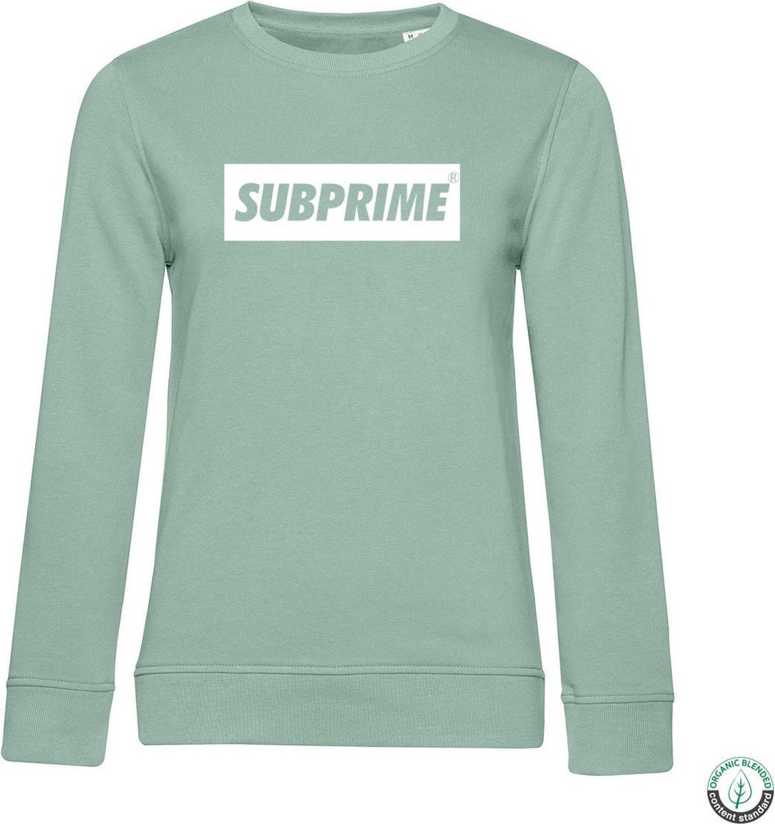 Subprime - Dames Sweaters Sweat Block Mint - Groen - Maat M