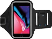 Universele Hardloop Armband en Sporthoesje voor Telefoons Groot - Hardloop telefoonhouder Zwart