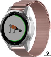 Smartwatch bandje 18mm - Milanees bandje geschikt voor Garmin Vivoactive 4s / Garmin Venu 2s / Garmin Vivomove 3s - roze