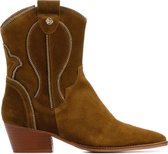 HABOOB Vrouwen Suède       Cowboy Laarzen  / Western Boots 6361 - Cognac - Maat 36