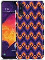 Galaxy A50 Hoesje 70s Paars - Designed by Cazy