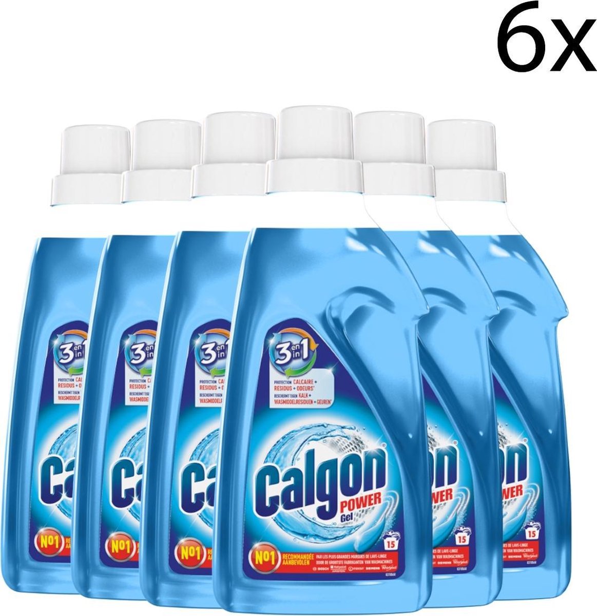 Calgon 3 in 1 Power Gel Wasmachine Reiniger en Anti kalk - 750 ml x6 - Calgon