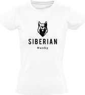 Siberian Husky Dames t-shirt | hond | Siberie | dierendag | Rusland | grappig | cadeau | Wit