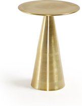 Kave Home - Rhet bijzettafel in metaal met gouden afwerking Ø 39 cm