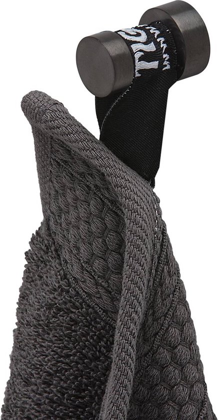 Geesa Nemox Handdoekhaak - Zwart metaal geborsteld