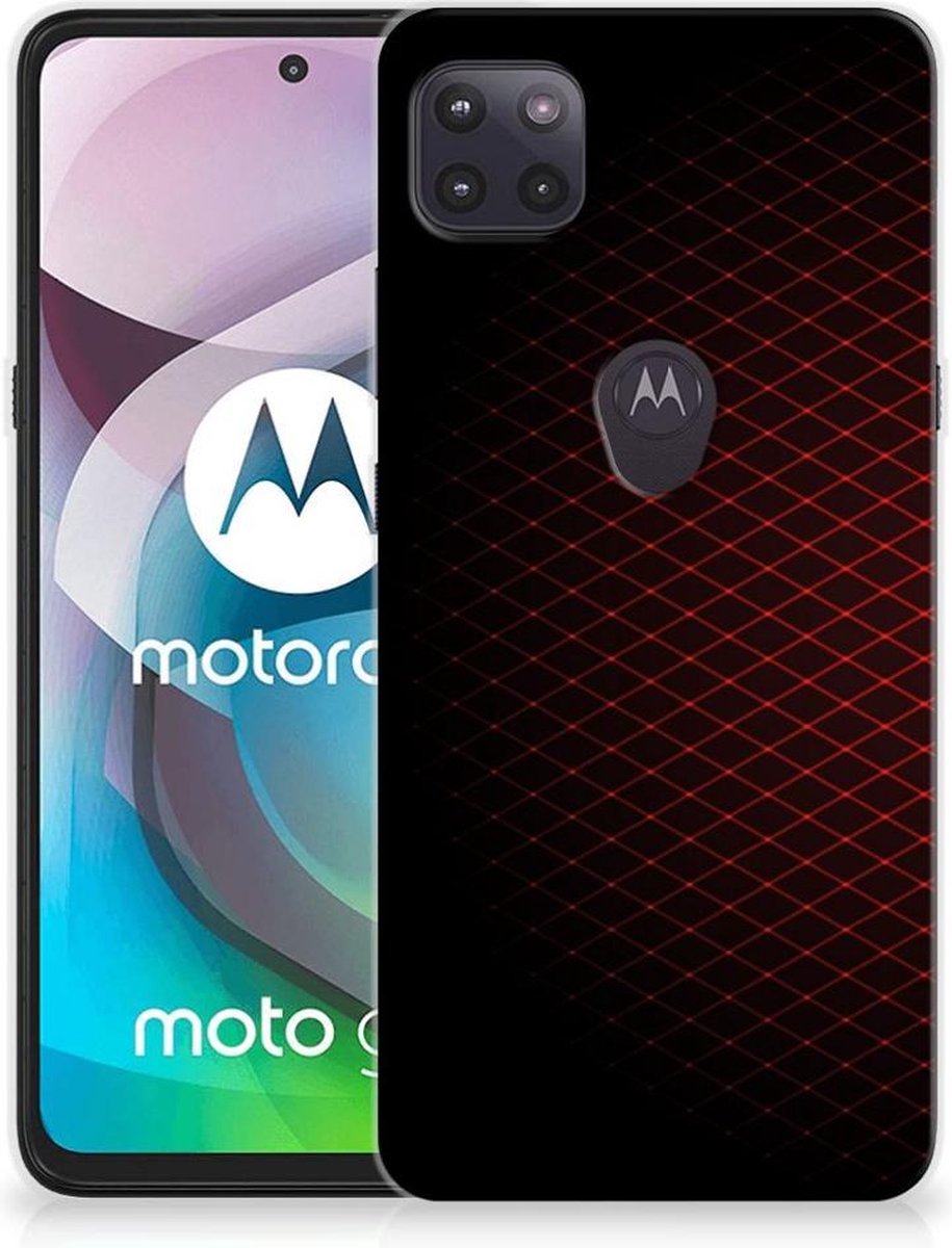 Motorola Moto G 5G TPU bumper Geruit Rood