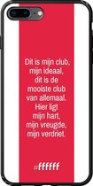 iPhone 7 Plus Hoesje TPU Case - AFC Ajax Dit Is Mijn Club #ffffff