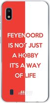 6F hoesje - geschikt voor Samsung Galaxy A10 -  Transparant TPU Case - Feyenoord - Way of life #ffffff