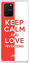 6F hoesje - geschikt voor Samsung Galaxy S10 Lite -  Transparant TPU Case - Feyenoord - Keep calm #ffffff