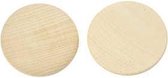 Houten knopen, d: 50 mm, dikte 10 mm, china berry, 5stuks