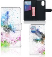 Wallet Book Case Geschikt voor Samsung Galaxy A02s Flip Cover Geschikt voor Samsung M02s Hoesje Vogel