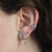 OZZ Silver & Gold - All Seeing Eye Hoop Earrings - Oog Hoepel Oorbellen