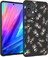 iMoshion Design voor de Samsung Galaxy A52(s) (5G/4G) hoesje - Vlinder - Zwart / Wit
