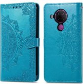 iMoshion Mandala Booktype Nokia 5.4 hoesje - Turquoise
