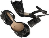 Tamaris Sandalen met sleehak zwart - Maat 38