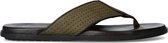 Sacha - Heren - Olijfgroene nubuck slippers - Maat 40