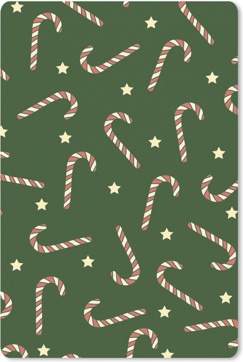Muismat Bloemen Patroon - Patroon zuurstok muismat rubber - 18x27 cm - Muismat met foto
