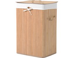 Bamboe wasmand 72 L - Luxe wasmand - Wassorteerder - Natuur - L40 x B30 x H60 cm