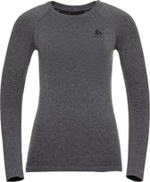 Odlo BL TOP Crew neck l/s PERFORMANCE WARM EC Grey Melange - Black - Maat M