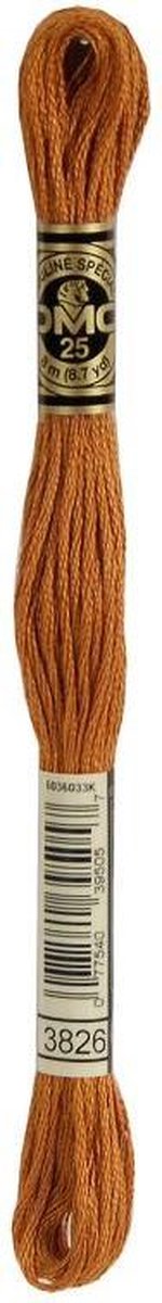 6 stuks DMC Borduurgaren-3826 Chocolade Bruin