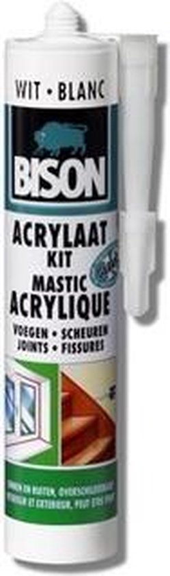 Bison acrylaatkit - 310 ml - wit