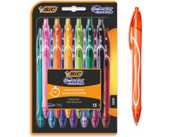 BIC Gel-ocity - Gelpen - Sneldrogend - Pennen - Verschillende Kleuren - Pen - 13 Stuks