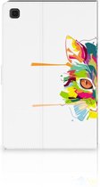 Hoesje met Tekst Geschikt voor Samsung Galaxy Tab A7 (2020) Hoes met Standaard Cat Color