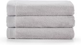 Bamatex Home Textiles - Collectie Emotion - Badhanddoek – 70*140 cm - LIGHT GREY - Set van 3 stuks - Egeïsche gekamde katoen- 540 g/m2