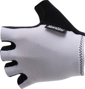 Santini Fietshandschoenen zomer Wit Heren - Brisk Micromesh Riding Gloves White - L