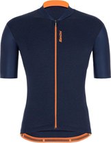 Santini Fietsshirt korte mouwen Heren Blauw Oranje - Gravel S/S Jersey - 3XL
