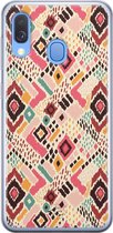 Samsung Galaxy A40 siliconen hoesje - Boho vibes - Soft Case Telefoonhoesje - Multi - Print