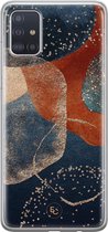 Samsung Galaxy A51 siliconen hoesje - Abstract Terracotta - Soft Case Telefoonhoesje - Multi - Print