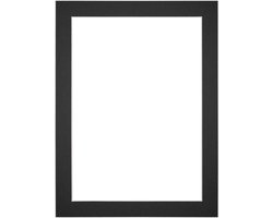 Passe-Partout Fotomaat 25x35 cm - Lijstmaat 30x40 cm - Zwart - Museumkarton - Fotolijst niet inbegrepen