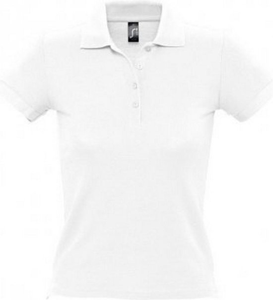 SOLS Vrouwen/dames Mensen Pique Korte Mouw Katoenen Poloshirt (Wit)