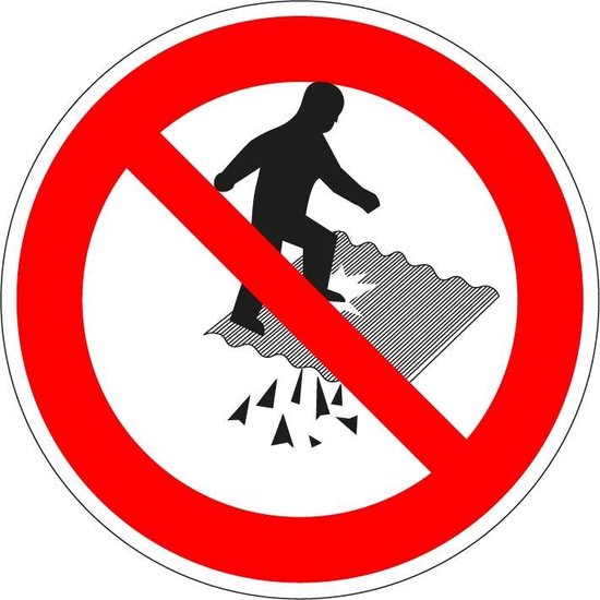 N Entrez Pas Sur Le Panneau De Danger D Effondrement Plastique 100 Mm Bol Com