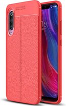 Litchi Texture TPU beschermhoes voor Xiaomi Mi 9 SE (rood)