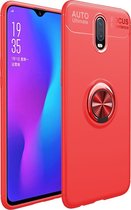 lenuo schokbestendige TPU-hoes voor OnePlus 7, met onzichtbare houder (rood)