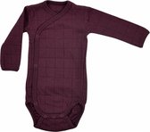 Lodger Overslagromper Lange Mouw - Maat 74 - Romper Solid - 100% Katoen - Elastisch - Handige Overslag - Extra Laag Geprijsd - Unisex - Roze