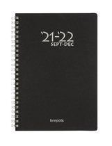 Brepols Schoolagenda 2021-2022 - Week notes 16M - Polyprop wire O  - Zwart - 14,8 x 21 cm