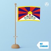 Tafelvlag Tibet 10x15cm | met standaard