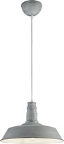 LED Hanglamp - Hangverlichting - Iona Wulo - E27 Fitting - Rond - Beton - Aluminium