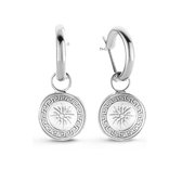 Violet Hamden Athens Dames CreolenOorbellen Zilver  - Zilverkleurig