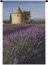 Tapisserie Lavande - Tour ronde au champ de lavande en France Tapisserie coton 120x180 cm - Tapisserie avec photo XXL / Groot format !