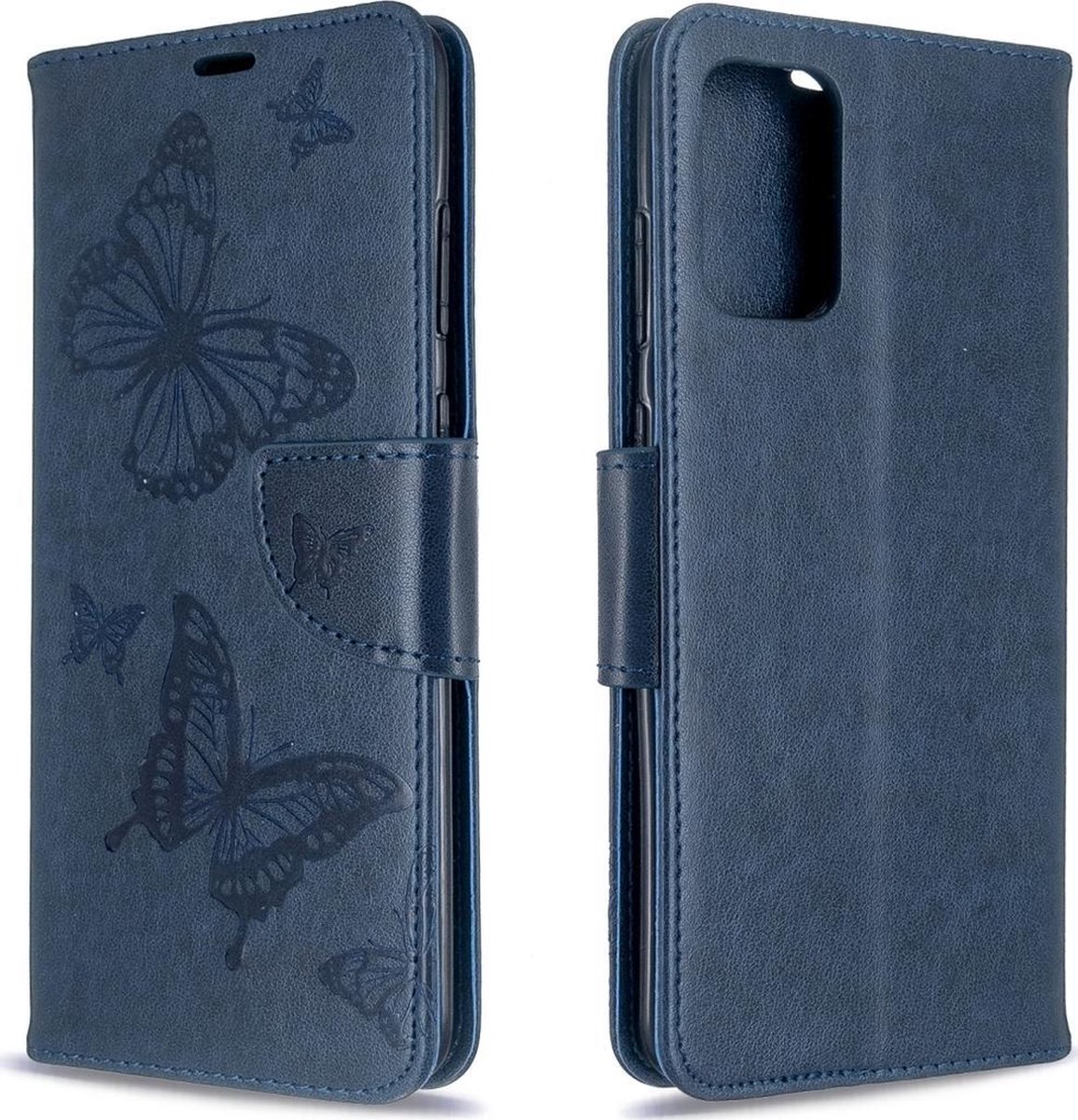 Mobigear Telefoonhoesje geschikt voor Samsung Galaxy S20 Plus Hoesje | Mobigear Butterfly Bookcase Portemonnee | Pasjeshouder voor 2 Pasjes | Telefoonhoesje voor Pinpas / OV Kaart / Rijbewijs - Blauw