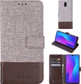 Voor OPPO R17 MUXMA MX102 horizontale flip canvas lederen tas met standaard & kaartsleuf & portemonnee functie (bruin)
