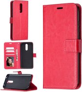 Voor Xiaomi Redmi 8 Crazy Horse Texture horizontale flip lederen tas met houder & kaartsleuven & portemonnee & fotolijst (rood)