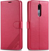 Voor OPPO A9 / A9x / F11 AZNS schapenvacht textuur horizontale flip lederen case met houder & kaartsleuven & portemonnee (rood)