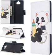 Voor Sony Xperia 20 gekleurde tekening patroon horizontale flip lederen tas met houder & kaartsleuven & portemonnee (babyfles Panda)