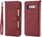 Voor Galaxy Note 8 Multifunctionele afneembare magnetische horizontale flip lederen tas met kaartsleuven en houder & portemonnee en fotolijst (rood)